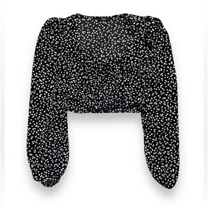 Lulu’s Ruched Corset Floral Long Sleeve Blouse